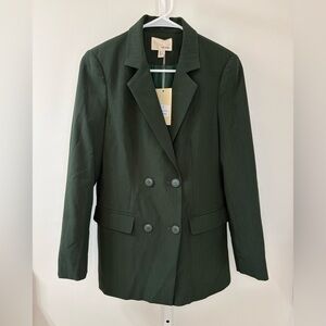The Korner Forest Green Tailored Blazer Jacket Women’s Size S NWT